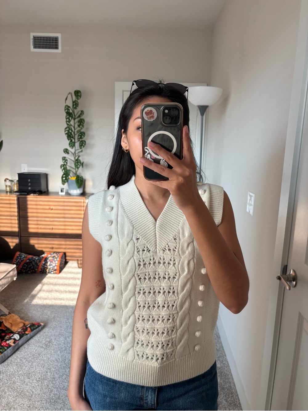 Naya Rea merino wool & cashmere knit vest